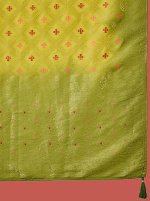 Floral embroidered round neck sequinned a-line kurta with trousers & dupatta 4