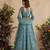 Blue Pure Soft Heavy Butterfly Net Sequins Embroidery Work Bridal Lehenga Choli