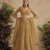 Golden Pure Soft Heavy Butterfly Net Sequins Embroidery Work Bridal Lehenga Choli