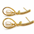 Gold-toned pearl drop earrings with crystal-studded hoop, teardrop frame, elegant dangle style