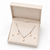 Freshwater pearl jewellery set, silver chain necklace with triple drop pendants and stud earrings