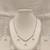Freshwater pearl jewellery set, silver chain necklace with triple drop pendants and stud earrings