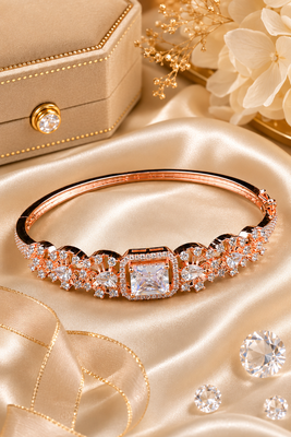 Rose Gold Finish Crystala American Diamond Bracelet 1