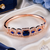 Rose gold finish sapphirea american diamond bracelet