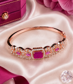 Rose gold finish rubelle american diamond bracelet