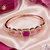 Rose gold finish rubelle american diamond bracelet