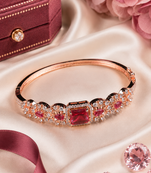 Rose gold finish rosique american diamond bracelet