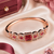 Rose gold finish rosique american diamond bracelet