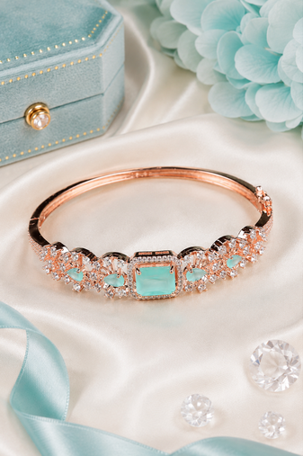 Rose gold finish mintara american diamond bracelet