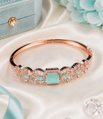 Rose gold finish mintara american diamond bracelet