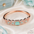 Rose gold finish mintara american diamond bracelet