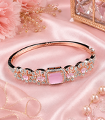 Rose gold finish blushara american diamond bracelet