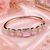 Rose gold finish blushara american diamond bracelet