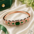 Rose gold finish emeralda american diamond bracelet