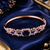Rose gold finish sapphirea american diamond bracelet