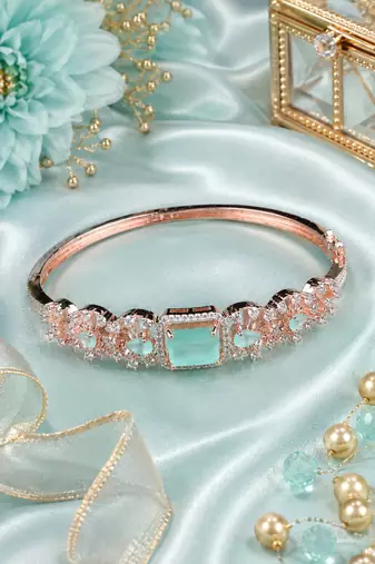 Rose gold finish mintara american diamond bracelet