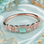 Rose gold finish mintara american diamond bracelet