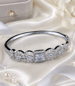 Rhodium Finish Crystalis American Diamond Bracelet