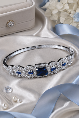 Rhodium Finish Sapphira American Diamond Bracelet 1