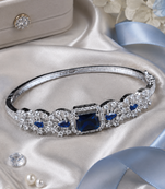 Rhodium Finish Sapphira American Diamond Bracelet