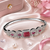 Rhodium Finish Roselle American Diamond Bracelet