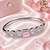 Rhodium Finish Blushique American Diamond Bracelet