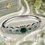 Rhodium Finish Emeraldis American Diamond Bracelet