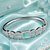 Rhodium Finish Mintelle American Diamond Bracelet