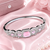 Rhodium Finish Blushique American Diamond Bracelet