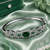 Rhodium Finish Emeraldis American Diamond Bracelet