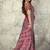 Maroon colour satin print work saree