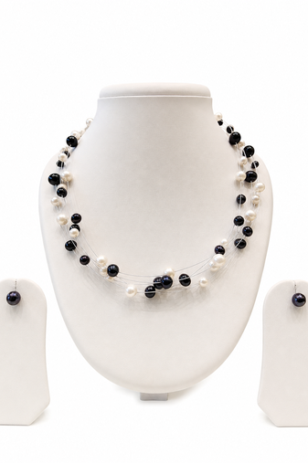 Real pearls designer necklace set
