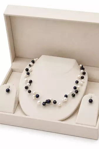 Real pearls designer necklace set