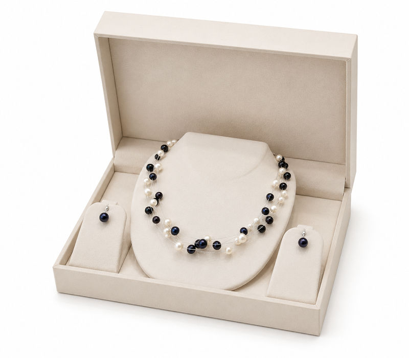 Real pearls designer necklace set