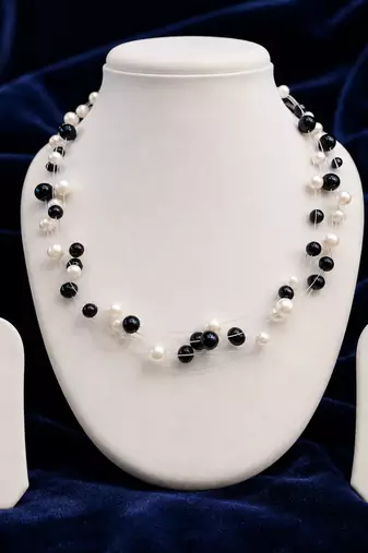 Real pearls designer necklace set