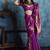 Magenta satin weaving handloom silk blend saree