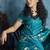 Teal green satin weaving handloom silk blend saree