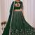 Dark Green Embroidered Faux Georgette Lehenga Choli with Dupatta