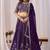 Purple Embroidered Faux Georgette Lehenga Choli with Dupatta