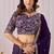 Purple Embroidered Faux Georgette Lehenga Choli with Dupatta