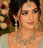 Pista color necklace set with earrings & maang tikka | kundan and agate stone | antique gold plating