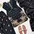 Black heavy satin glass embroidered farshi salwar suit set