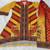 Yellow  crepe silk digital print mirror work co-ord set