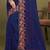 Navy blue sequin embroidered work designer net saree for women