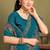 Teal blue sequin embroidered work designer net saree for women