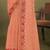Peach sequin embroidered work designer net saree for women