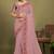 Lavender sequin embroidered work designer net saree for women