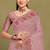 Lavender sequin embroidered work designer net saree for women