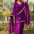 New trendy elegant wine chanderi silk kurta set with delicate lace detailing and matching dupatta
