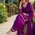 New trendy elegant wine chanderi silk kurta set with delicate lace detailing and matching dupatta